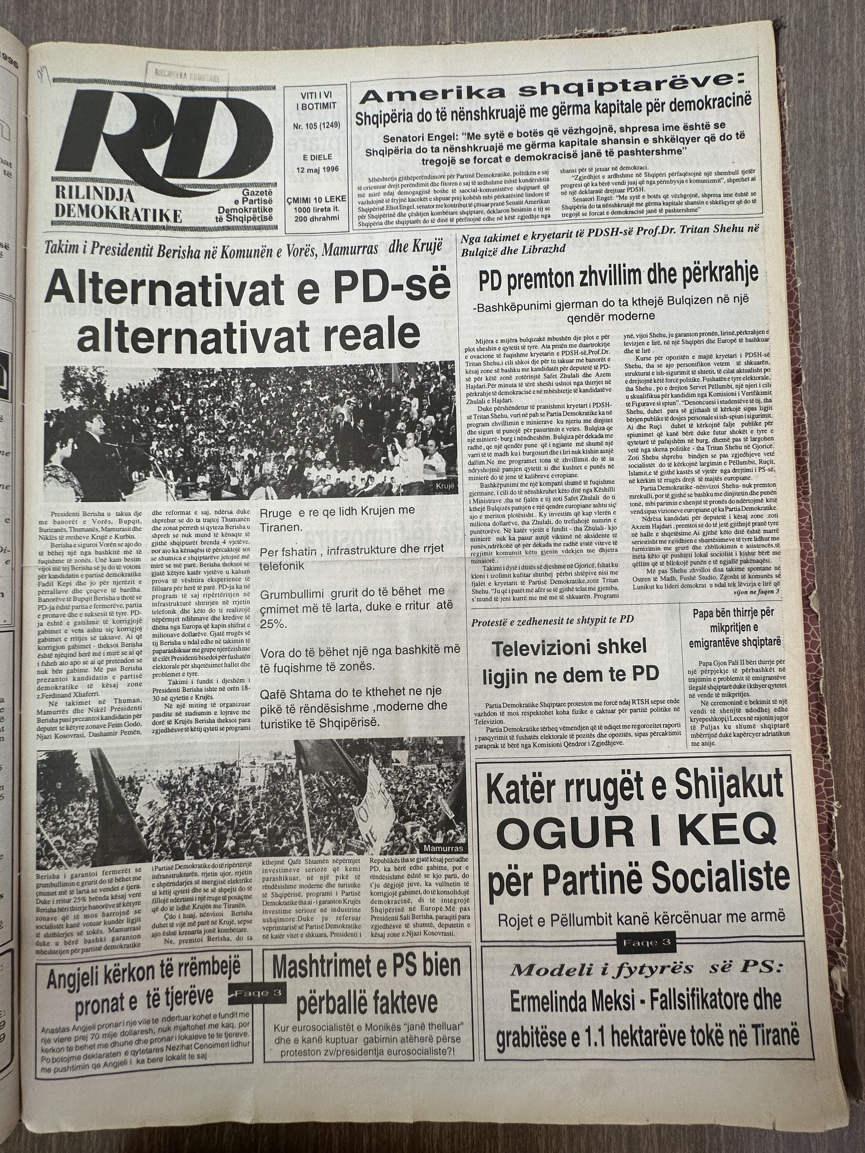 Rilindja Demokratike 1996-05-12